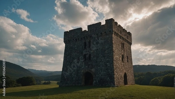 Fototapeta The archer tower is a testament to the artistry and skill of ancient craftsmen