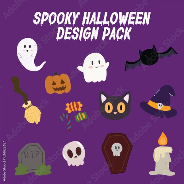 Obraz Spooky Halloween Design Pack