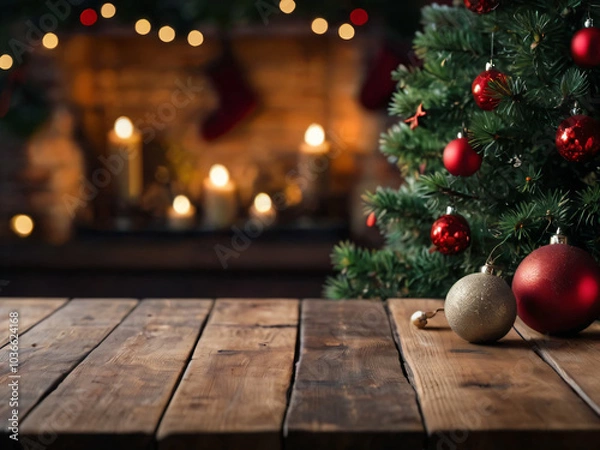 Fototapeta The Christmas background captures the essence of holiday spirit.