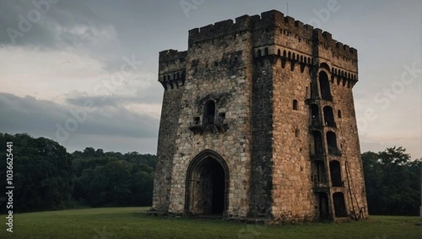 Fototapeta The archer tower is often the centerpiece of community festivals and events