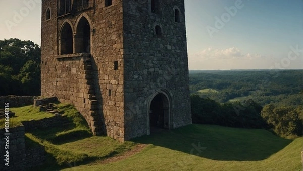 Fototapeta The archer tower reflects the artistry of its creators