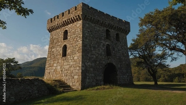 Fototapeta The archer tower remains a symbol of hope and unity for the community and its people