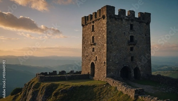 Fototapeta The archer tower remains a symbol of hope and unity for the community
