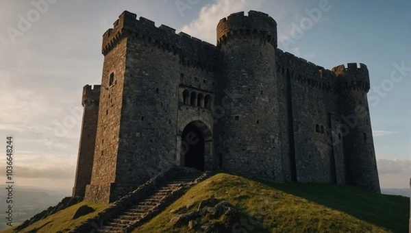 Fototapeta The archer tower serves as a backdrop for cherished memories