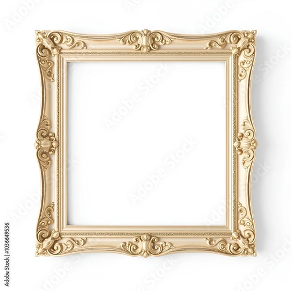 Fototapeta empty luxury frame mockup on minimal background