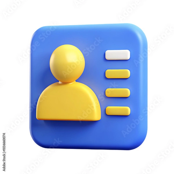 Fototapeta 3D User Profile Icon