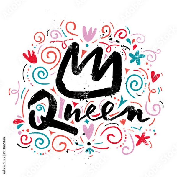 Fototapeta Print t-shirt for the queen.