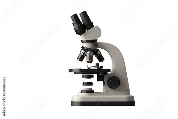 Fototapeta High-Resolution Isolated Microscope Image for Science Education and Research Presentations