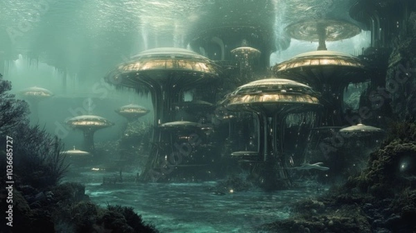 Fototapeta Underwater human colonies 