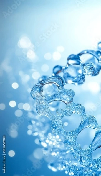 Fototapeta Spiral Splash of Refreshing Pure Water with Abstract Bokeh background., Aqua, Beverage