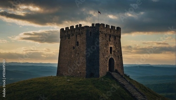 Obraz The archer tower serves as a historical guide for all who enter