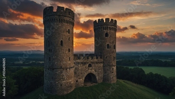 Fototapeta The archer tower serves as a reminder of shared dreams