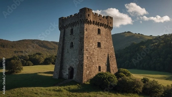 Fototapeta The archer tower serves as a safe haven for all who seek it