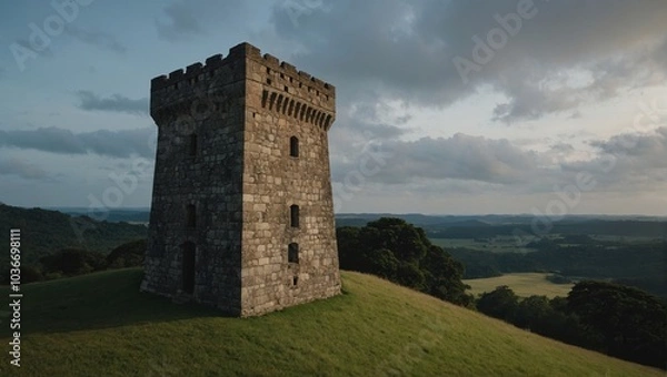 Fototapeta The archer tower serves as a sanctuary for artists and dreamers alike