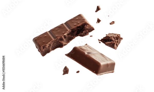 Fototapeta chocolate bar on transparent background