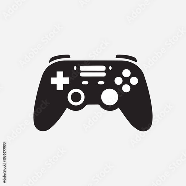Obraz Black Game Console Silhouette Vector