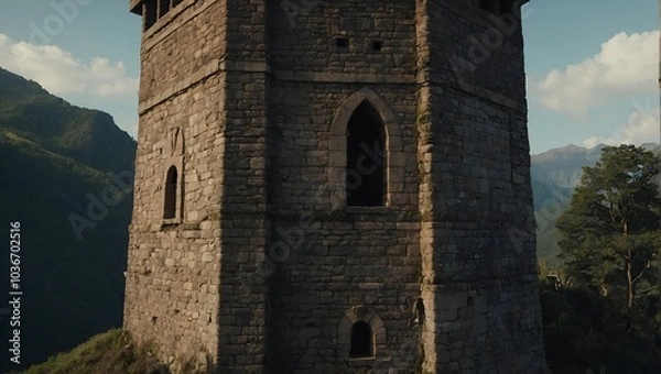 Fototapeta The archer tower stands as a testament to bravery