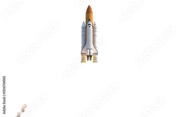Obraz Detailed Visual of a Rocket Launchpad Isolated on a Transparent Background Ideal for Space Exploration Projects and Educational Presentations