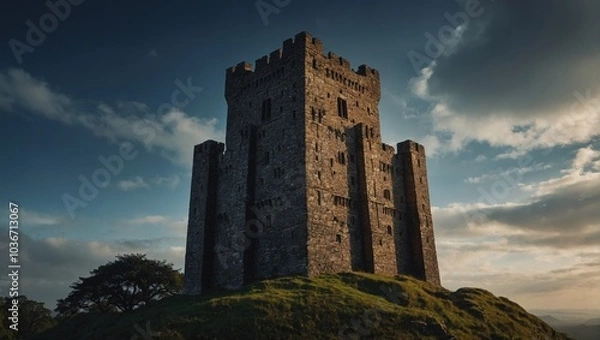 Fototapeta The archer tower stands resolute, a beacon of hope for many