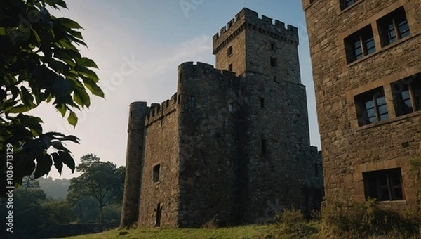 Obraz The archer tower stands resolute, a testament to local craftsmanship