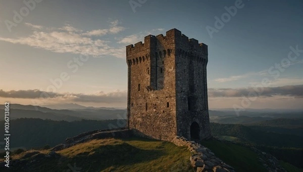 Obraz The archer tower stands sentinel over the landscape protecting the land and people