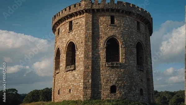 Obraz The archer tower symbolizes protection and safety, guarding the land and its people