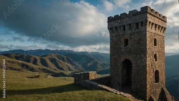 Fototapeta The archer tower symbolizes the strength of the community