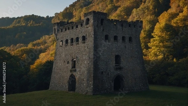 Fototapeta The archer tower tells stories of love and valor, echoing through the ages