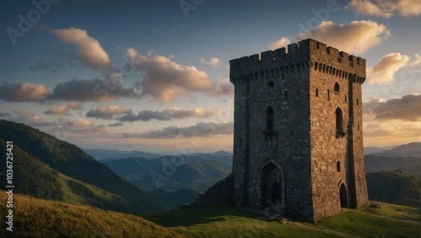 Fototapeta The archer tower tells tales of love and sacrifice