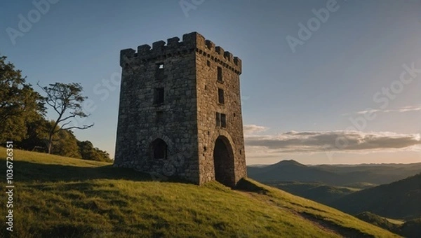 Fototapeta The archer tower whispers secrets of ancient battles long fought