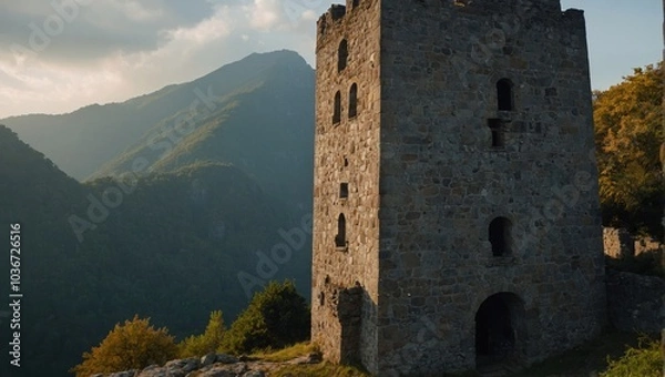 Fototapeta The archer tower whispers stories of bravery and sacrifice echoing through history