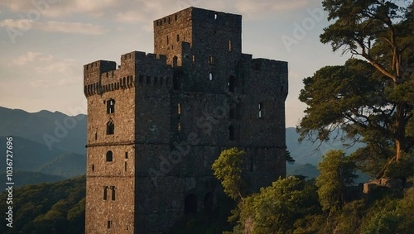 Fototapeta The archer tower whispers tales of valor and bravery to all who listen