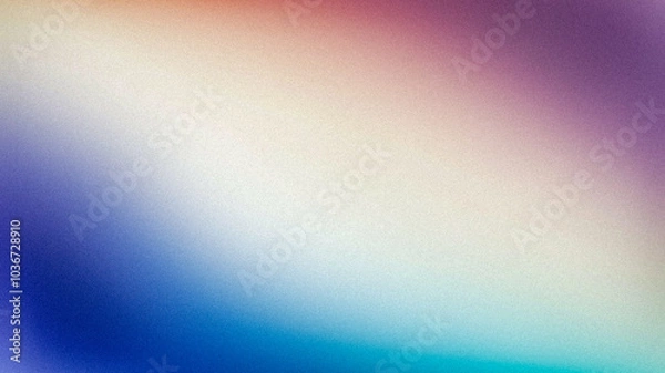 Fototapeta Magenta orange blue retro white grainy backdrop design. Abstract retro noisy lines color wave or flow with white background, header, poster template, empty space.