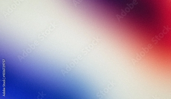 Fototapeta Magenta blue retro white grainy backdrop design. Abstract retro noisy lines color wave or flow with white background, header, poster template, empty space.