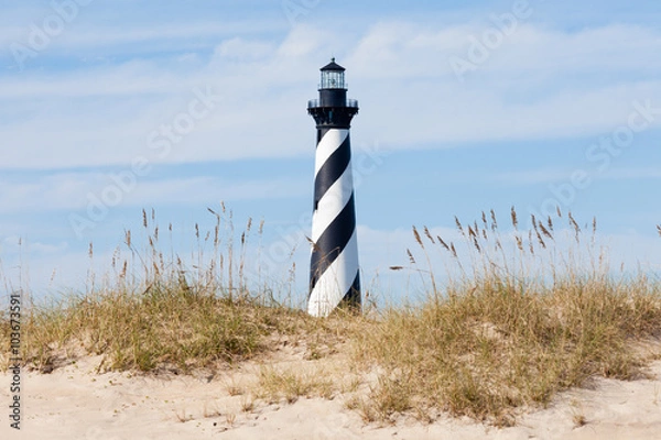 Obraz Cape Hatteras Lighthouse widziana z plaży NC USA