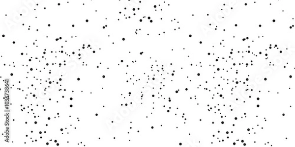 Fototapeta Simple Chaotic Dots Pattern, Retro, Random Polka Dots Pattern, Monochrome,  Grunge