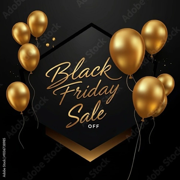 Obraz Black Friday sale banner with huge discounts, special offers, and limited time deals.