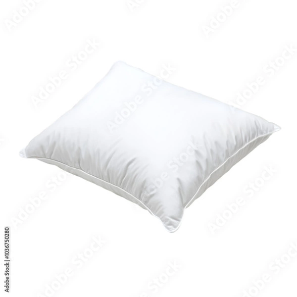 Fototapeta Soft white pillow, white isolate background Transparent Background.