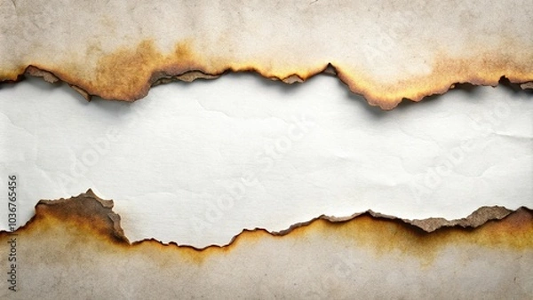 Obraz Burnt paper texture silhouette