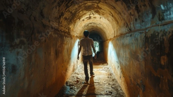 Obraz Exploring Cu Chi Tunnels in Vietnam
