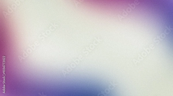 Fototapeta Purple blue magenta retro white grainy backdrop design. Abstract retro noisy lines color wave or flow with white background, header, poster template, empty space.