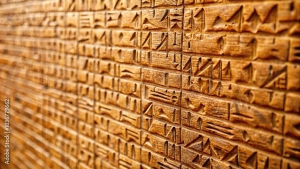Obraz cuneiform wall art with symmetry and ancient script