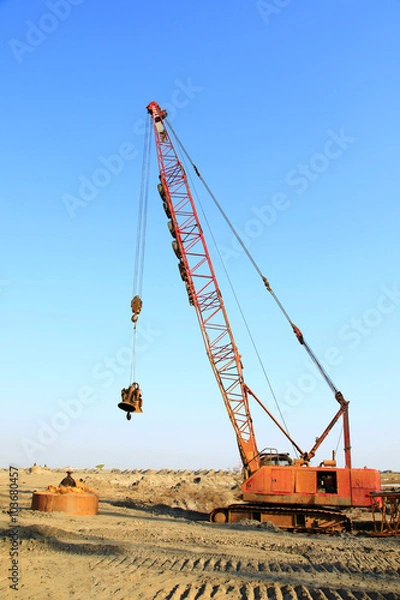 Fototapeta crawler crane