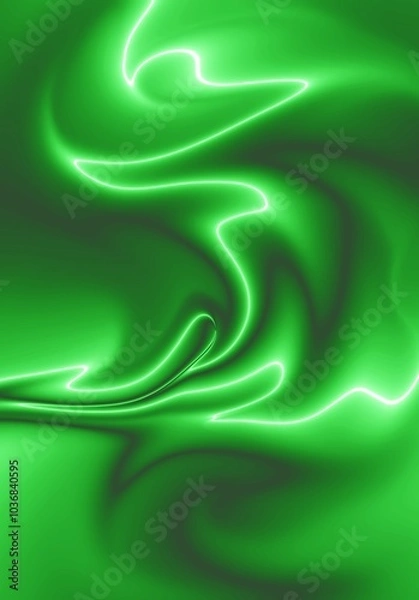 Obraz abstract green background with  3D 