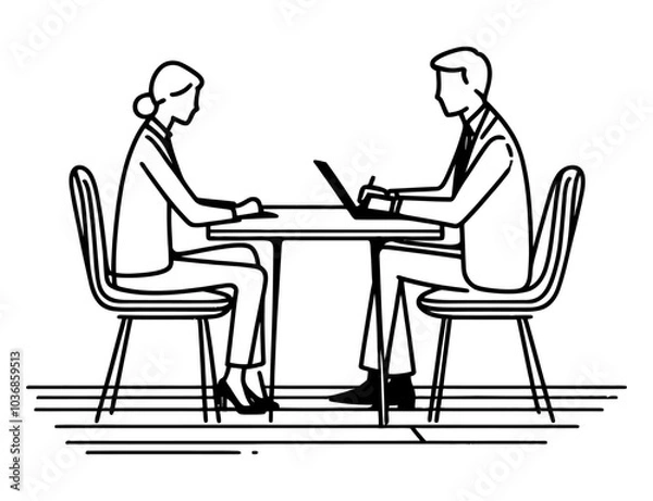 Fototapeta persons sitting discussing business or consult
