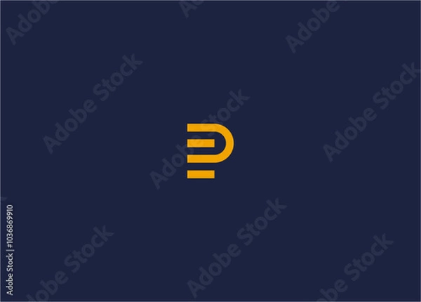 Fototapeta letter pe or ep logo icon design vector design template inspiration
