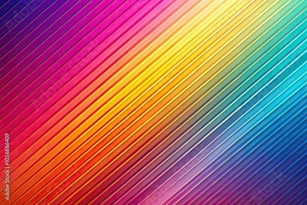 Fototapeta Vibrant gradient geometric line pattern background template for modern designs, perfect for abstract aesthetics and creative projects, featuring a rich palette of lively hues.