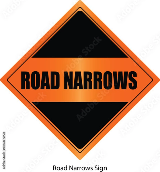 Obraz Road Narrows Sign