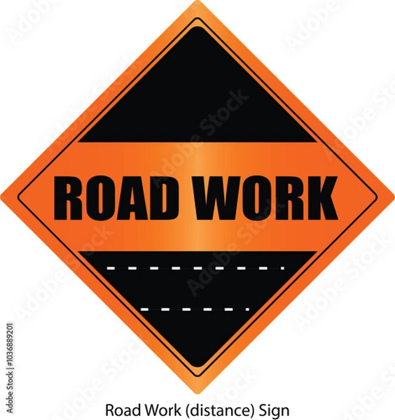 Obraz Road Work (distance) Sign