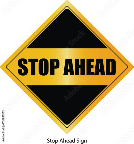 Obraz Stop Ahead Sign